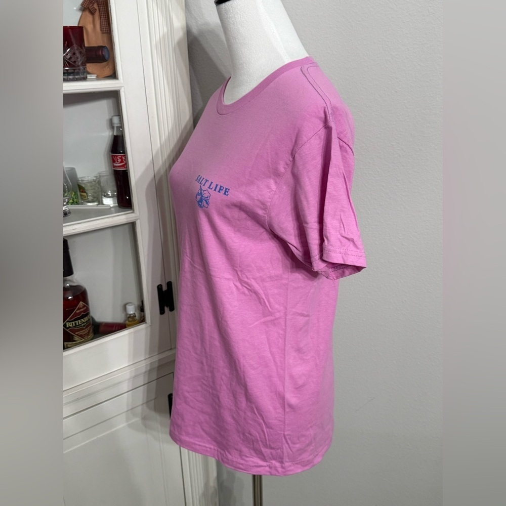Salt Life Vibrant Pink / purple Tee with Blue Logo - Picture 3 of 5